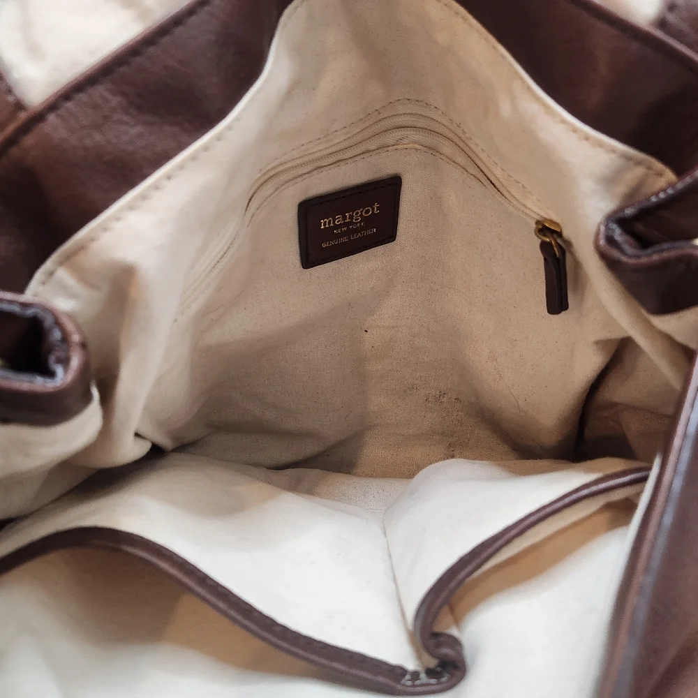 Margot Zoey Leather Backpack in Chocolate